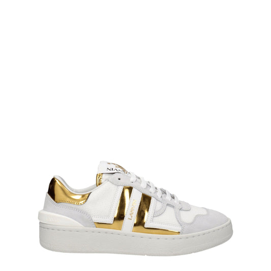 Lanvin ランバンスニーカークレイレディースファブリックホワイト/ゴールド - Image 1