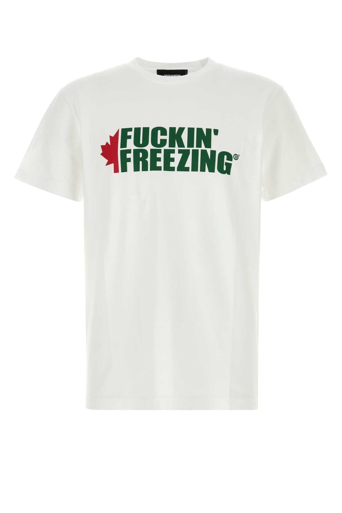 Dsquared2 ディースクエアード ホワイト コットン T シャツ - Image 1