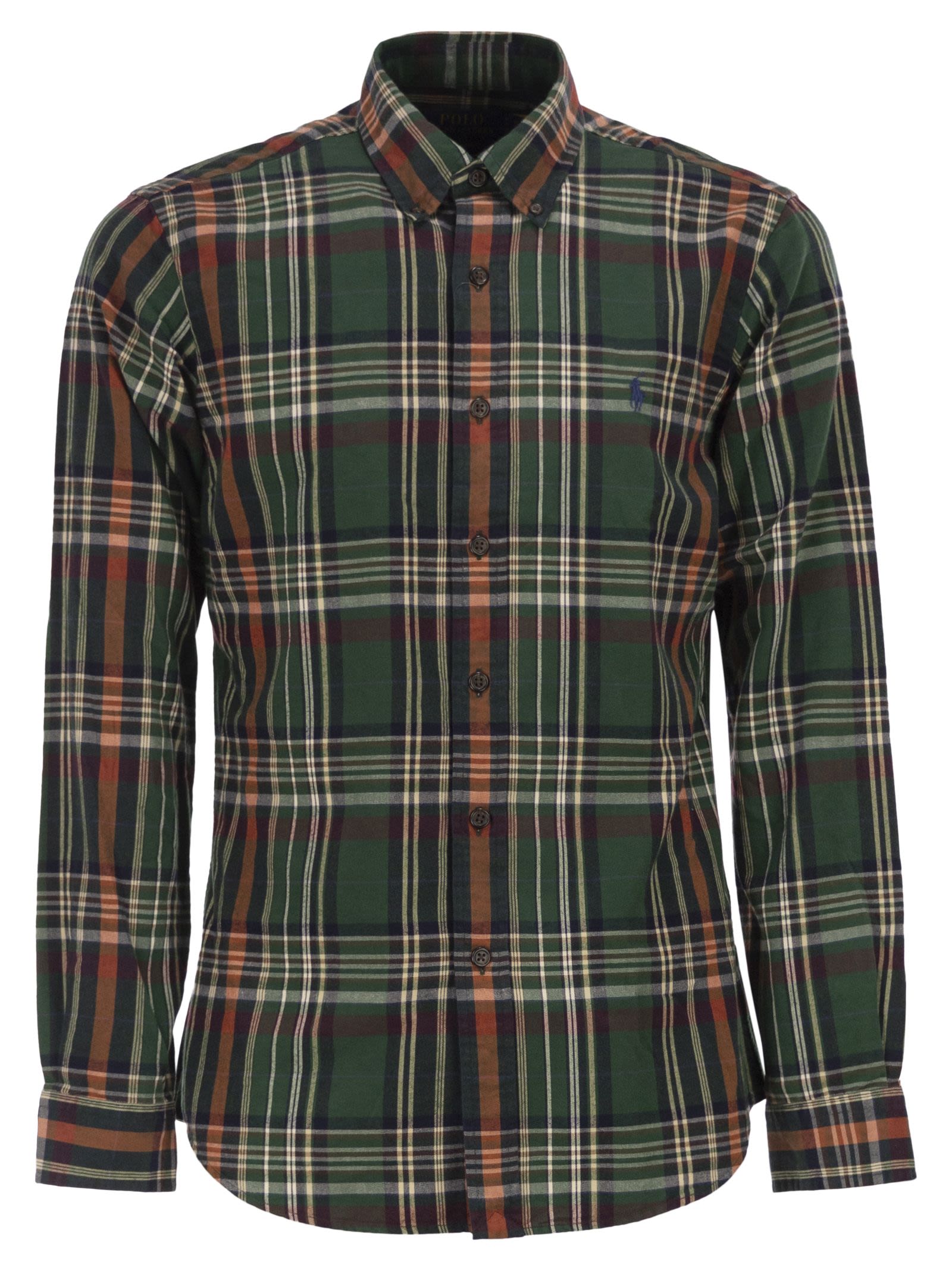 Polo ポロ ラルフローレン カスタム フィット チェック オックスフォード シャツ - Image 1