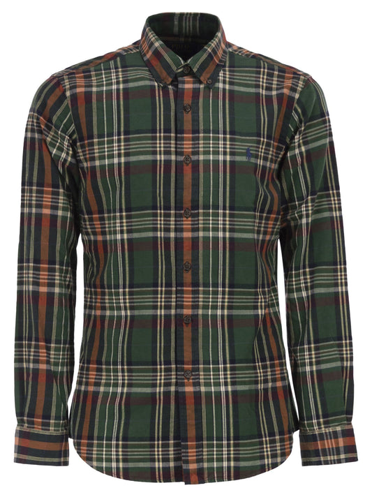 Polo ポロ ラルフローレン カスタム フィット チェック オックスフォード シャツ - Image 1