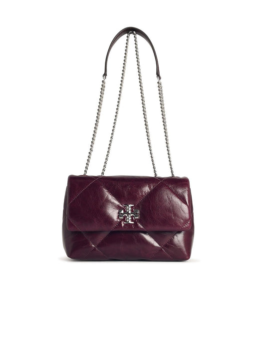 Tory Tory Burch Small 'Kira' Burgundy Lear Crossbodyバッグ - Image 1