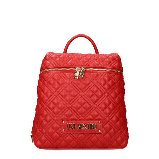 Moschino モスキーノのバックパックとベビーバッグの女性ポリウレタン赤/口紅が大好きです - Image 1