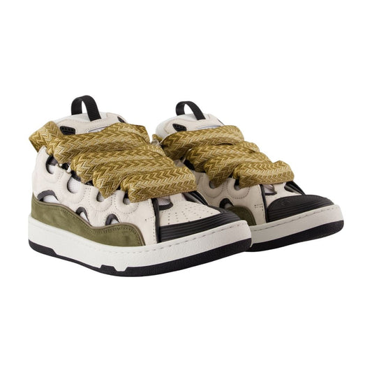 Lanvin 縁石スニーカーLanvin Synthetic White/Khaki - Image 1