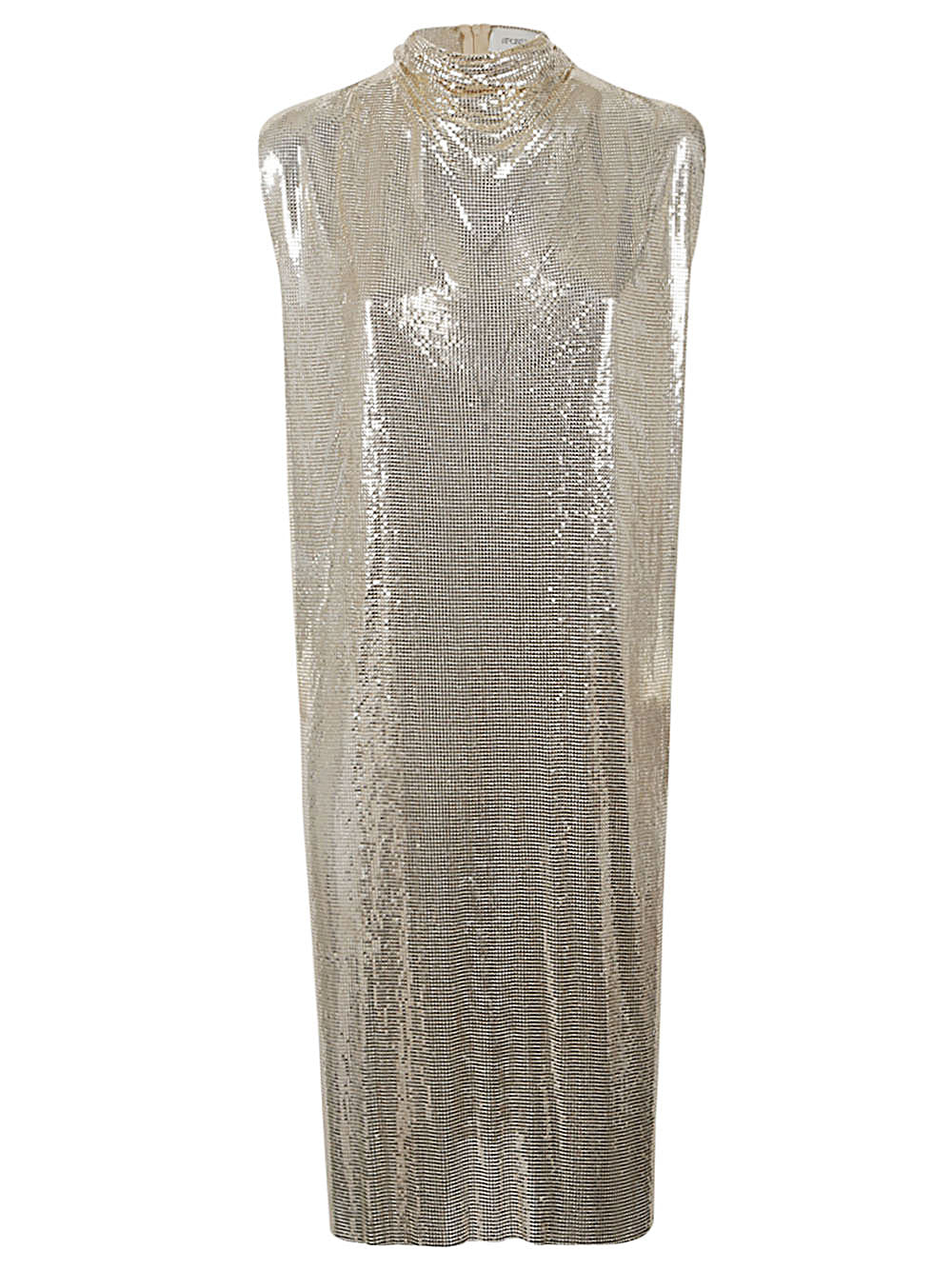 Sportmax SportMaxファッションメタリックニットミニドレス - Image 1