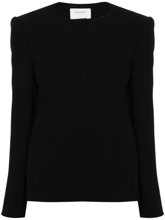 Sportmax SportMaxファッションテーラードカラーレスジャケット - Image 1
