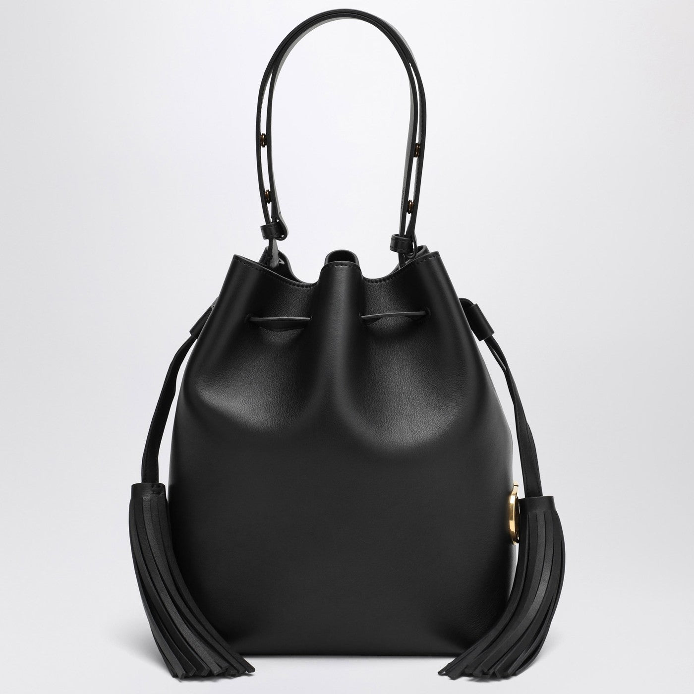 Valentino バレンティーノガラヴァニブラックソーサウバケツバッグ - Image 1