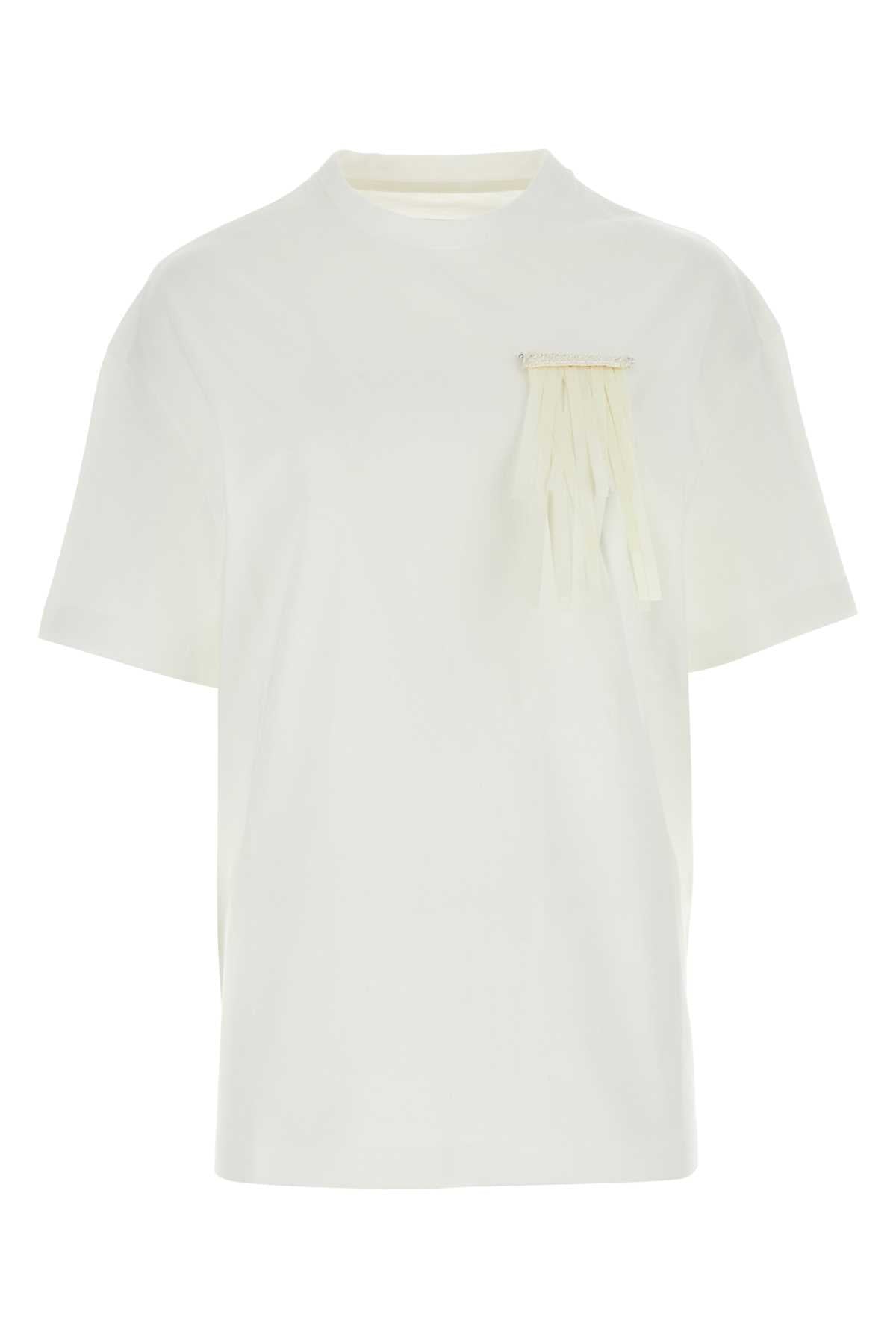 Jil ジルサンダーホワイトコットンTシャツ - Image 1