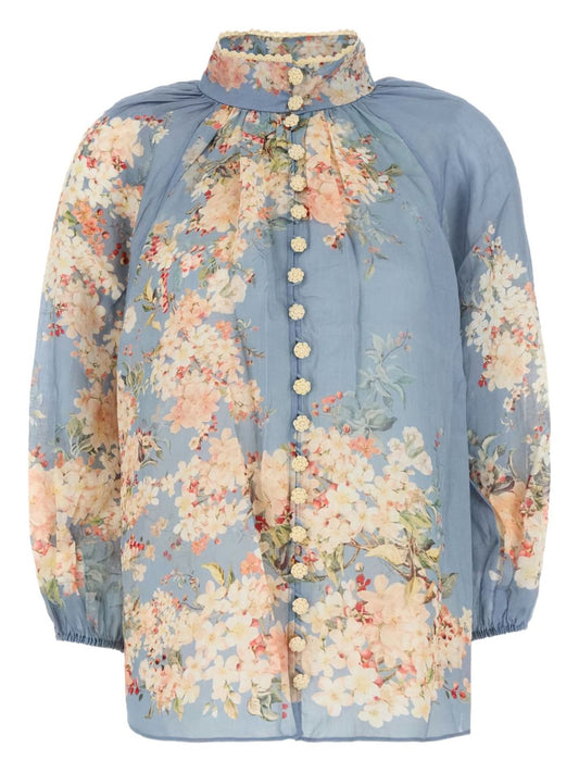 Zimmermann Zimmermann Cascadianプリントブラウス - Image 1