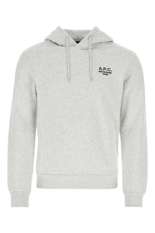 A A.P.C.メランジュグレーコットンスウェットシャツ - Image 1