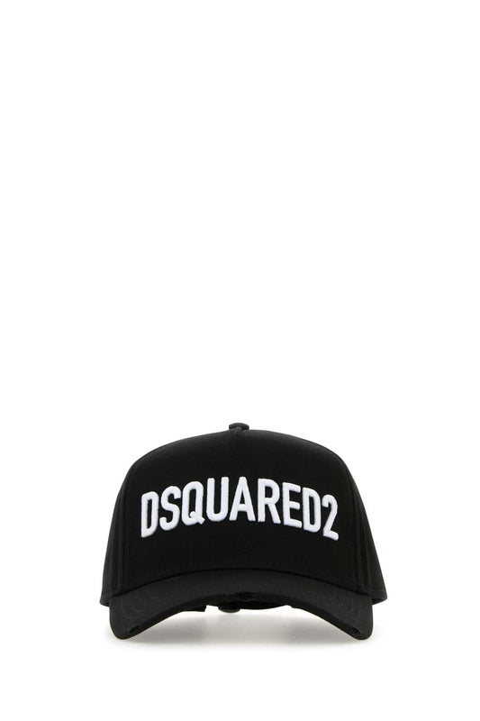 Dsquared2 Dsquared Black Cotton Baseball Cap - Image 1