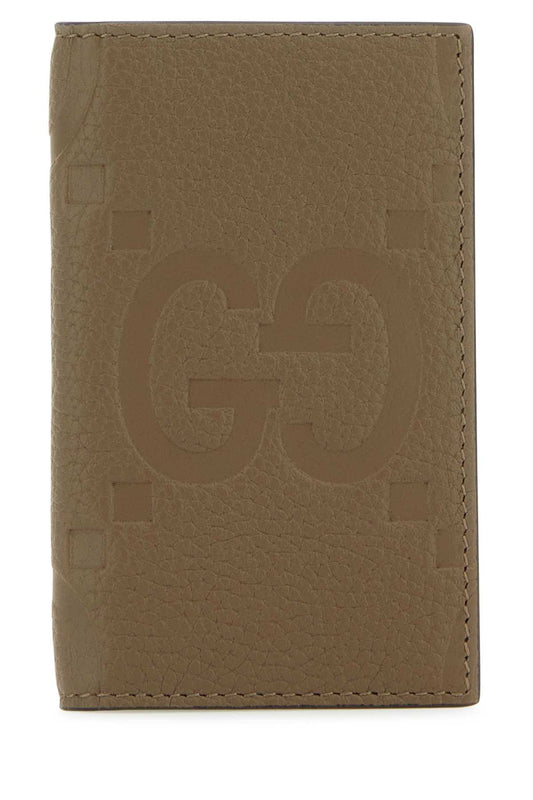 Gucci グッチ カーキ レザー カード ホルダー - Image 1