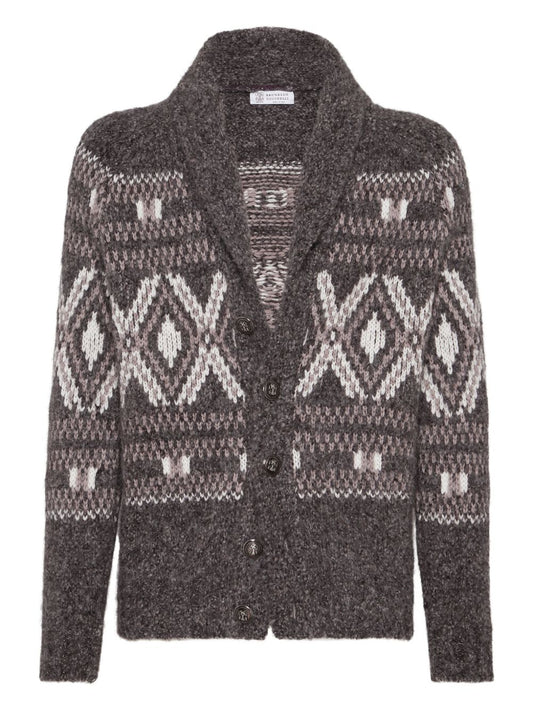 Brunello Brunello Cucinelli Wool V Necked Cardigan - Image 1