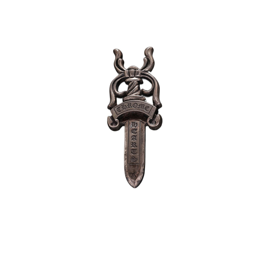 CHROME HEARTS 'XL DAGGER' BLACK NUBUCK BOWLING BAG