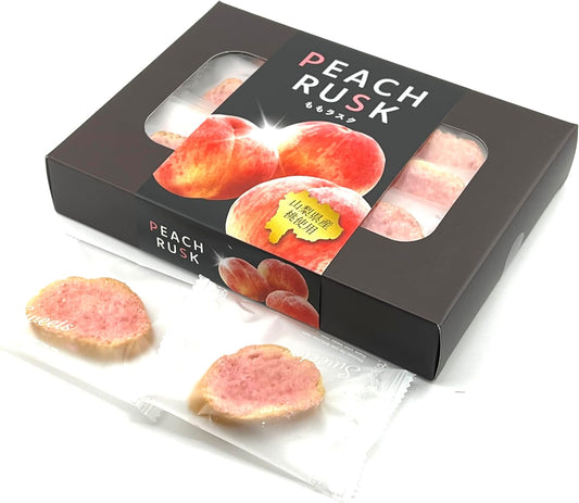 (Yamanashi Prefecture, Seasonal Limited Product) Rask, Momorask, Gift Boxed, 12 Pieces, 1 Box (12 Pieces), Crispy Bucket, Refreshing Sweetness, Made from Yamanashi Prefecture, PEACH RUSK, Souvenir