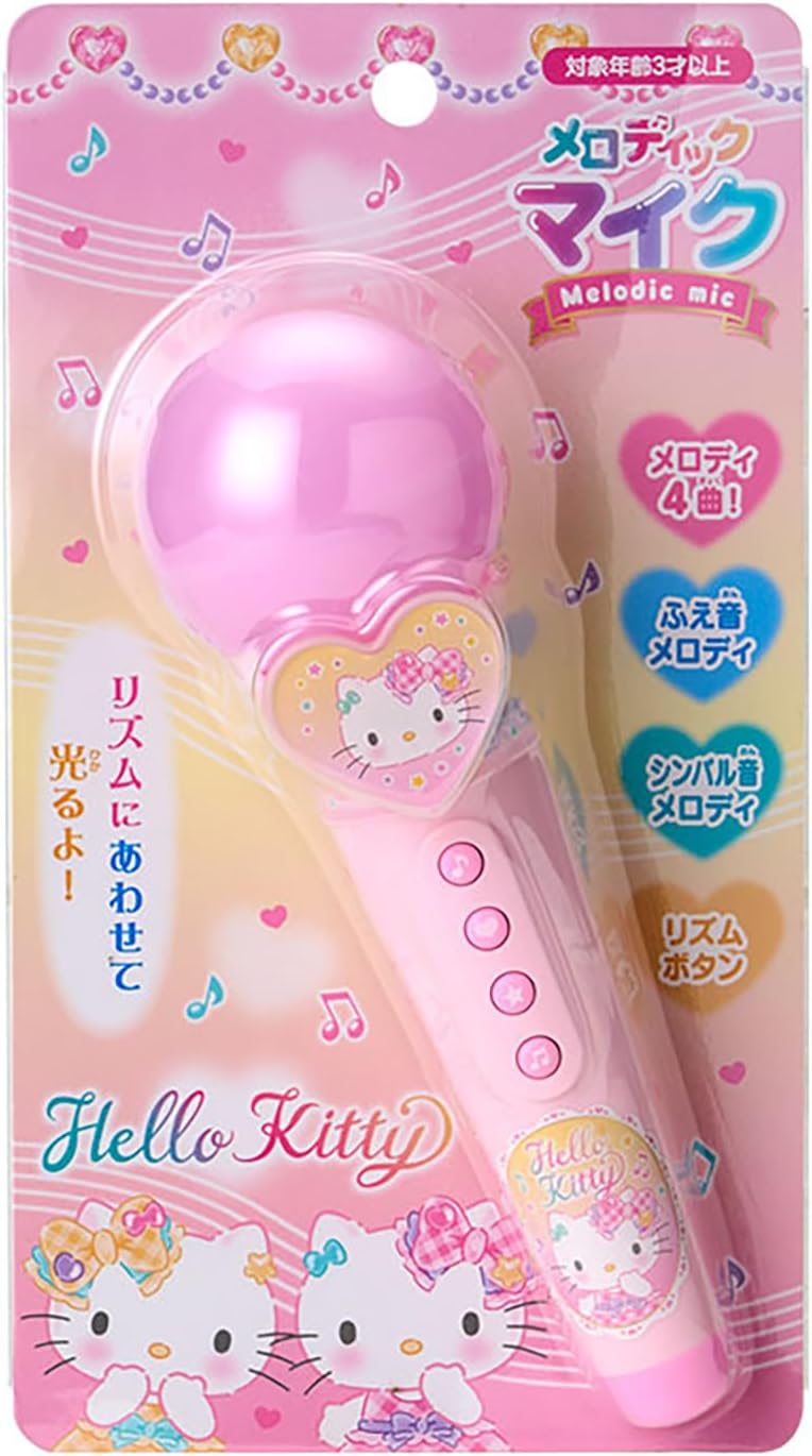 Sanrio 090816 Melodic Microphone, Hello Kitty, Toy, Children, Pink, Glowing, Gift