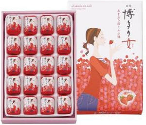 Kyushu Famous Confectionery【Mond Selection Gold Award Winner】Nikakudo Hakata no Onna Amaou Strawberry Milk Flavor 20 pieces x 1 box