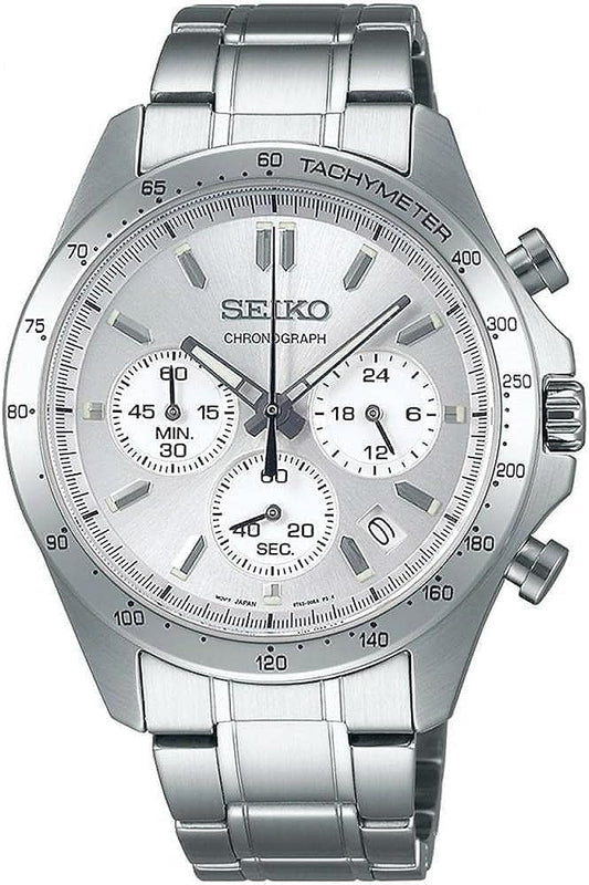 Seiko SBTR009 Men's 1/5 Second Chronograph Quartz Wristwatch, Silver, Silver SBTR009, Chronograph with 3 sides and 60 minutes