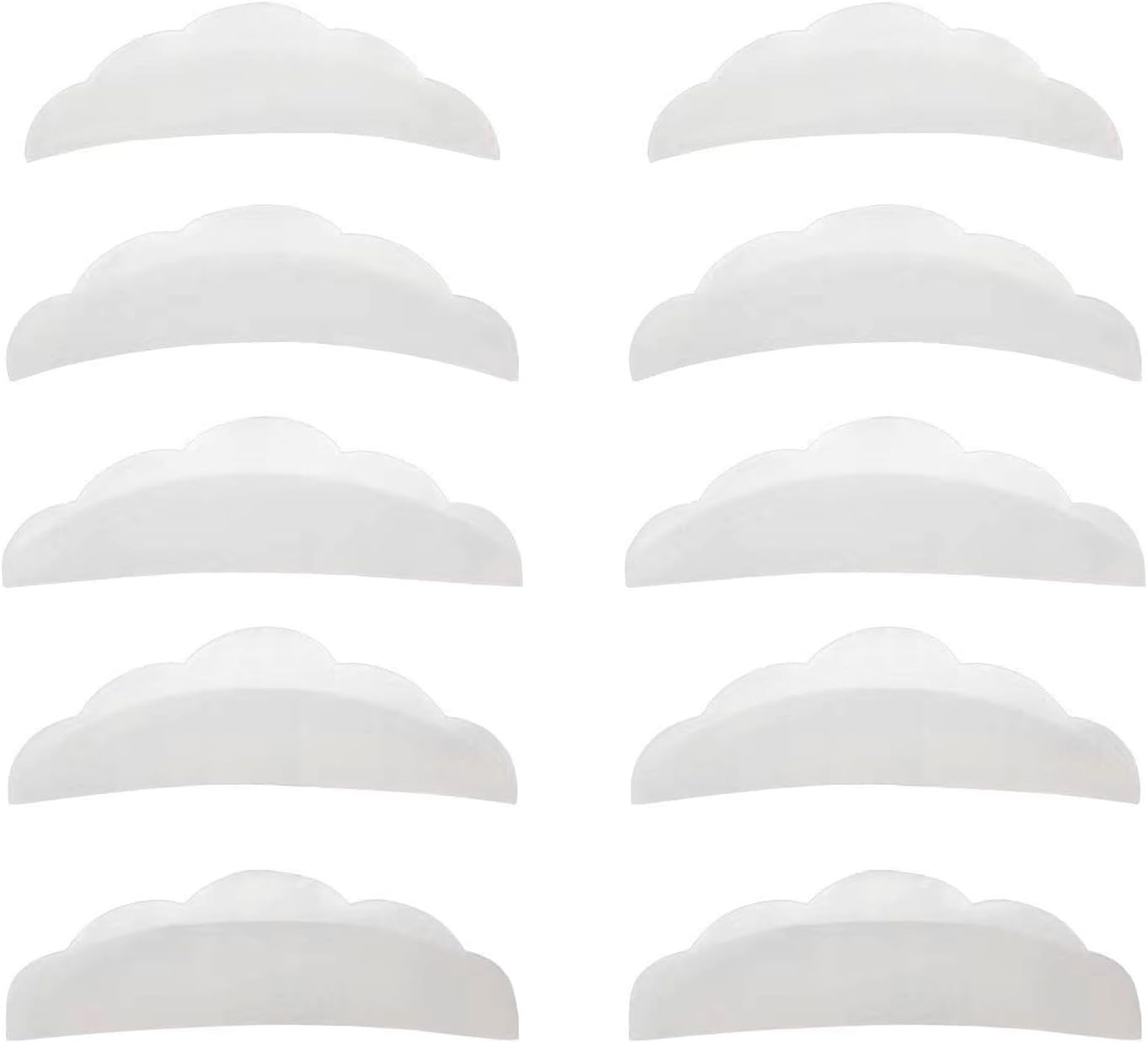 Doyime Eyelash Lifting Silicone Pads [Pack of 10] Fits 5 Sizes, Eyelash Perm Pad, Eyelash Aid Tool, Eyelash Perm Pad, Soft Reusable for Eyelash Extension Eyelash Perm