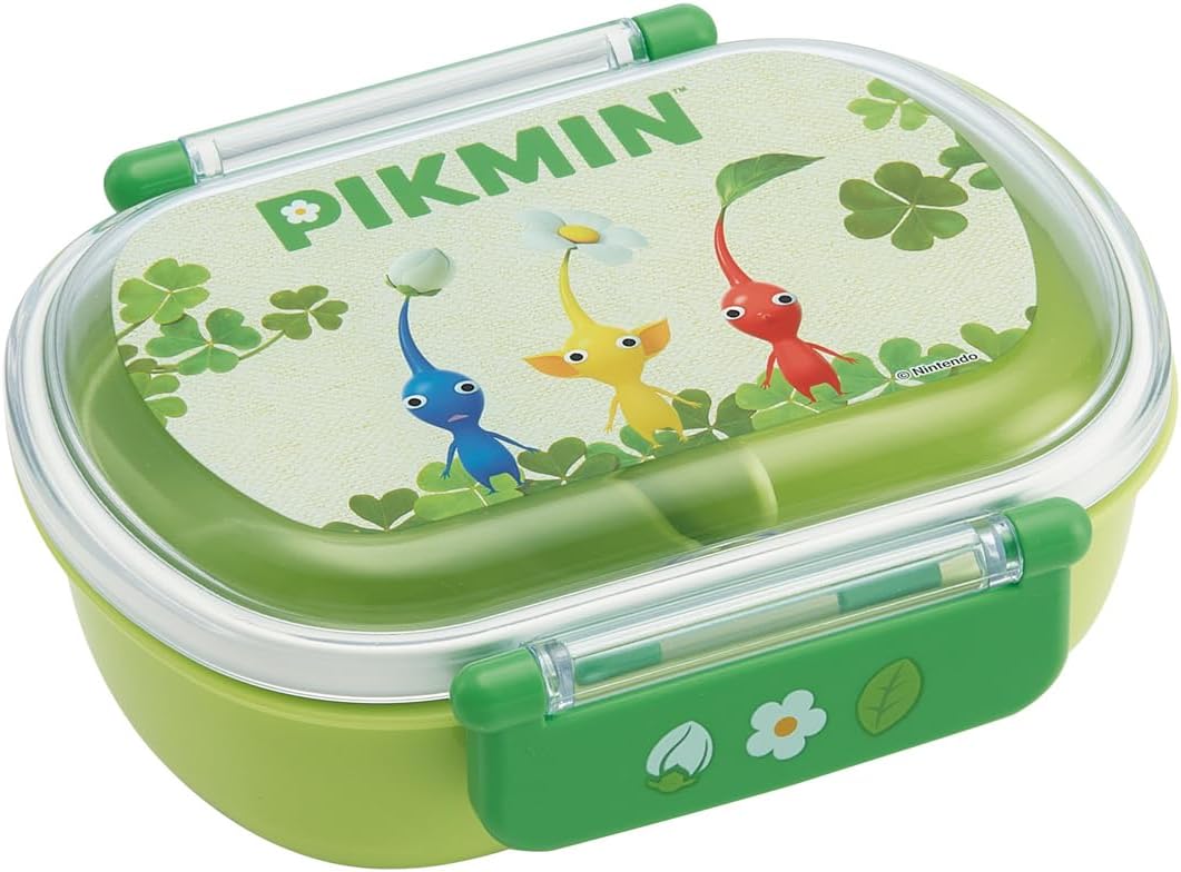 Skater QAF2BAAG-A Children's Bento Box, 12.2 fl oz (360 ml), Fluffy Lid, Made in Japan, 1 Tier, Dishwasher Safe, Microwave Safe, Pikmin, Boys and Girls