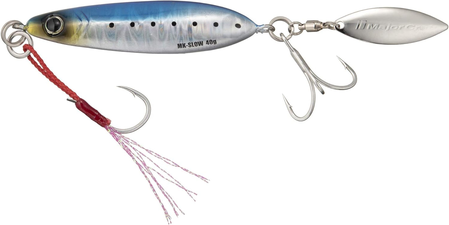 Major Craft Maki Jig Slow, Spinning Metal Jig, 0.7 oz (20 g), 1.1 oz (30 g), 1.4 oz (40 g), 2.1 oz (60 g)