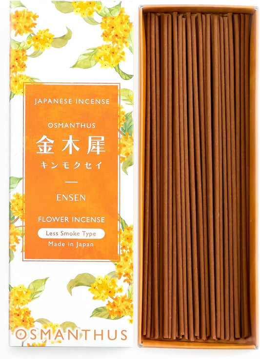 ENSEN Incense, Osmanthus Incense, Smokeless, Sandalwood Aroma, Made in Japan, Approximately 60 Sticks Vanilla Incense Stick, Gift, Purification