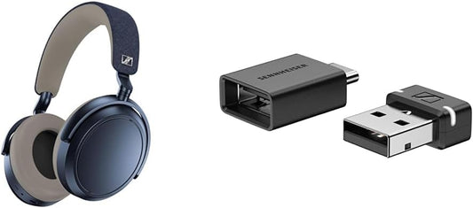 Sennheiser MOMENTUM 4 Bluetooth Wireless Headphones, Denim + BTD600 Bluetooth USB Adapter