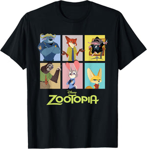 Disney Zootopia Characters Grid - Camiseta