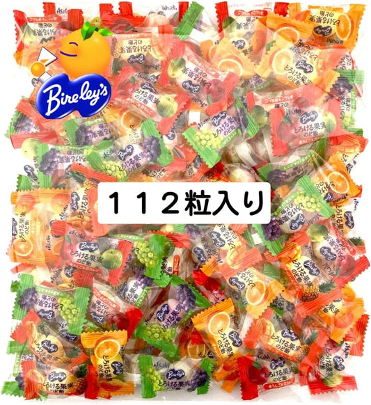 Bayalease, Melting Fruit, Throat Candy, 4 Types, Large Capacity, Over 100 Tablets, Individual Packaging, Vitamin C Included, Commercial Use, Assortment, Snacks, Gifts, Parties, Events, Asahi Group