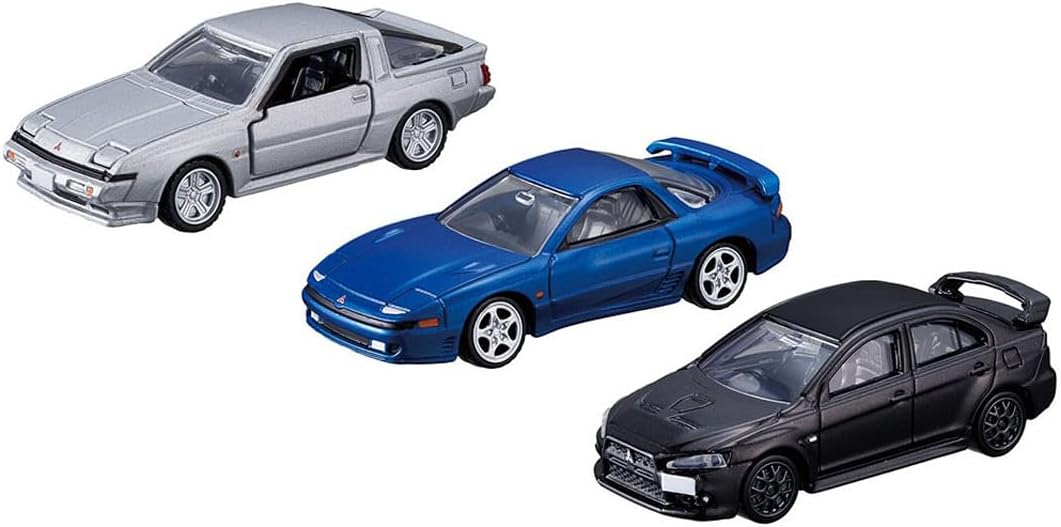 Takara Tomy Tomica Premium Mitsubishi Sports Cars 3 Models Collection Mini Car Toy for Ages 6 and Up