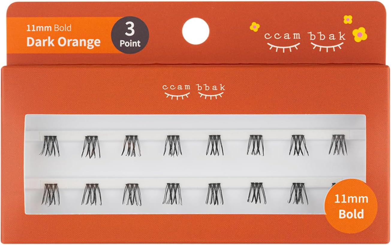 CCAMBBAK Kampak Bold Partial False Eyelash Eyelash Extensions Semi-Permanent Idle Type 0.4 - 0.5 inches (10 - 12 mm) Eyelash Self False Eyelashes, Natural, Popular, DIY False Eyelashes (0.4 inch (11