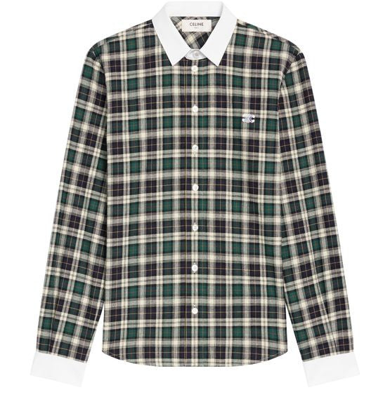 CELINE Mia shirt in tartan cotton - Image 1