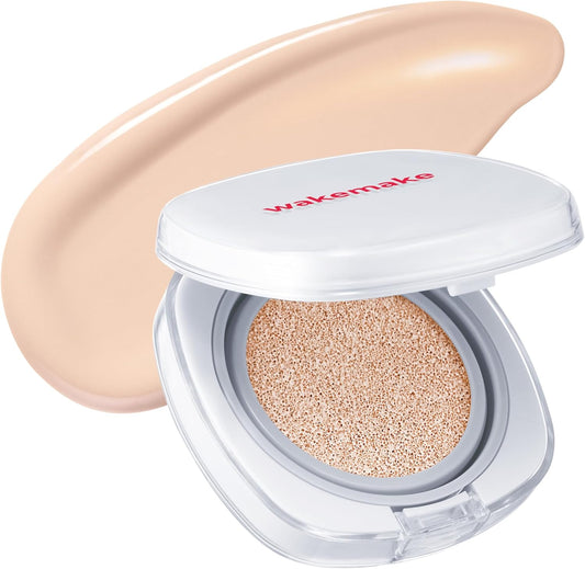 wakemake Seamless Wear Cushion, Cushion Funde, Moisturizing, Skin Feeling, Transparent, Korean Cosmetics (22N Neutral)