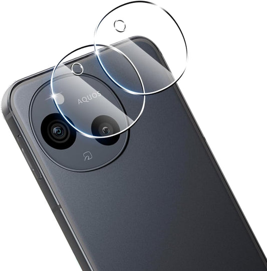 [Set of 2] Compatible AQUOS Sense9 SH-53E SHG14 Camera Film [Nippon Asahi Glass 9H Hardness] Lens Film for AQUOS Sense9, Camera Protective Film, Compatible with Aquos Sense 9 Camera, Lens Protection,