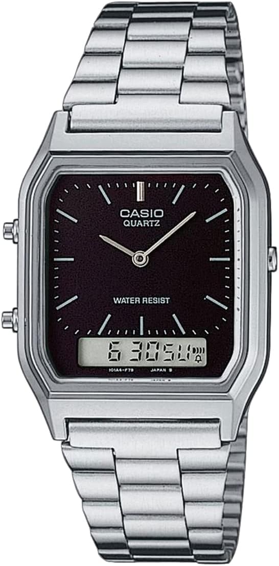 CASIO AQ230A-1 Men’s Ana-Digi Wristwatch, Dual Time