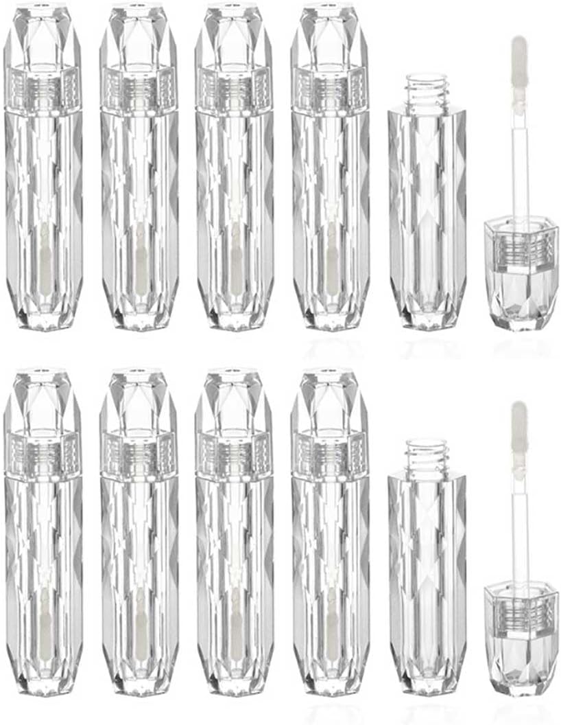 Lip Gloss, 0.08 fl oz (2.5 ml), 10 Pieces, Lip Gloss Tube, Refill Container, Lip Gloss, Container, Lip Gloss Bottle, Refill Tube, Stylish, Cosmetic Container, Lipstick Tube, Handmade, Transparent