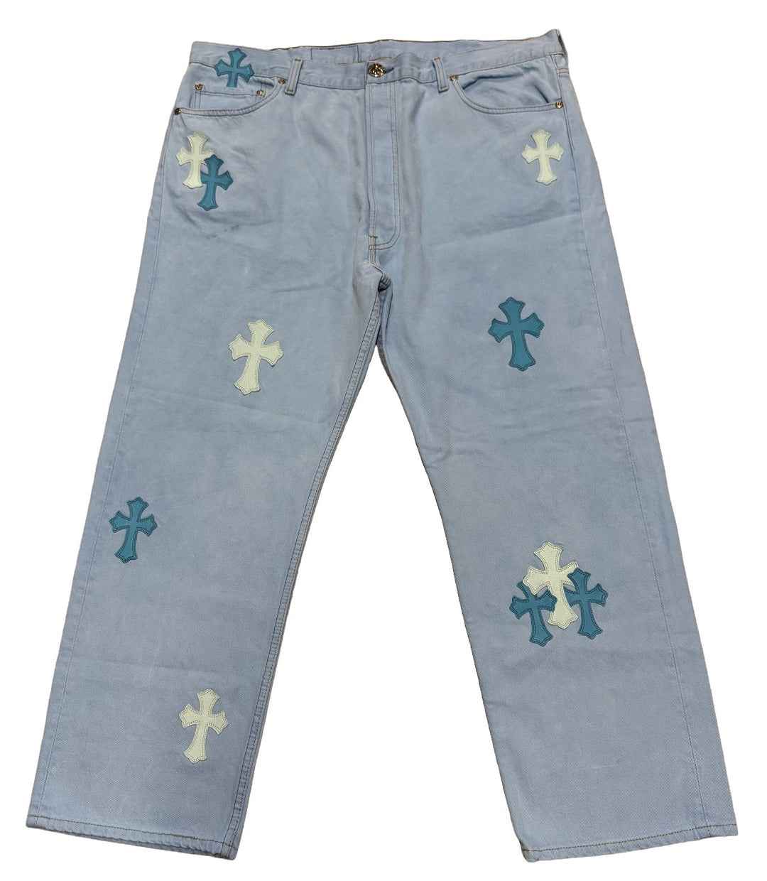 CHROME HEARTS X DRAKE 'WASHED BLUE' CLB VINTAGE LEVI'S JEANS