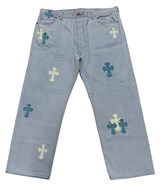 CHROME HEARTS X DRAKE 'WASHED BLUE' CLB VINTAGE LEVI'S JEANS