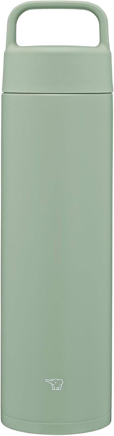 Zojirushi SM-RS65-GA Thermos Bottle, Stainless Steel Mug, Water Bottle, 22.0 fl oz (650 ml), Handle Type, Dishwasher Safe, Seamless Lid, Only 2 Cleaning Points, Green