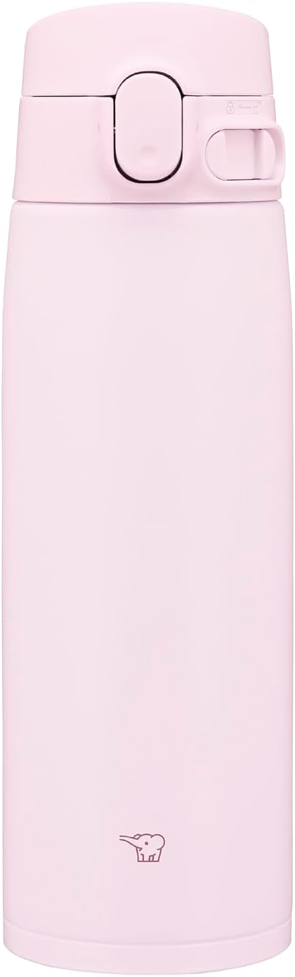 Zojirushi Large Capacity Water Bottle, 600ml (20.3 fl oz), [Selectable Size], Easy to Clean, Seamless Straw, 3-Point Cleaning, Sports Drink OK, Keeps Hot and Cold, One-Touch, Soft Pink SM-VB60-PM