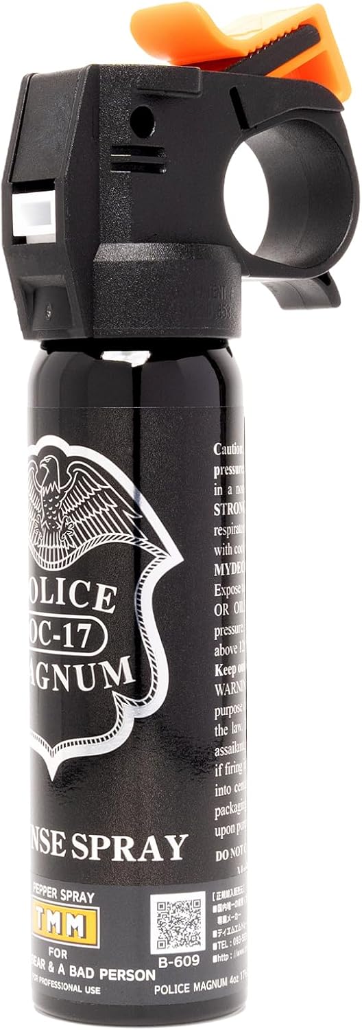 Police Magnum B-609 Bear Repelling Spray, Medium Size, Used by Several Japanese Public Institutions and Local Authorities / Japan Self Defense Product Association (JSDPA) Certified
