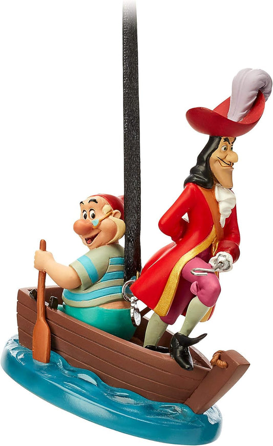 Disney Adorno de cuaderno de bocetos del Capitán Hook y Mr. SMEE - Peter Pan