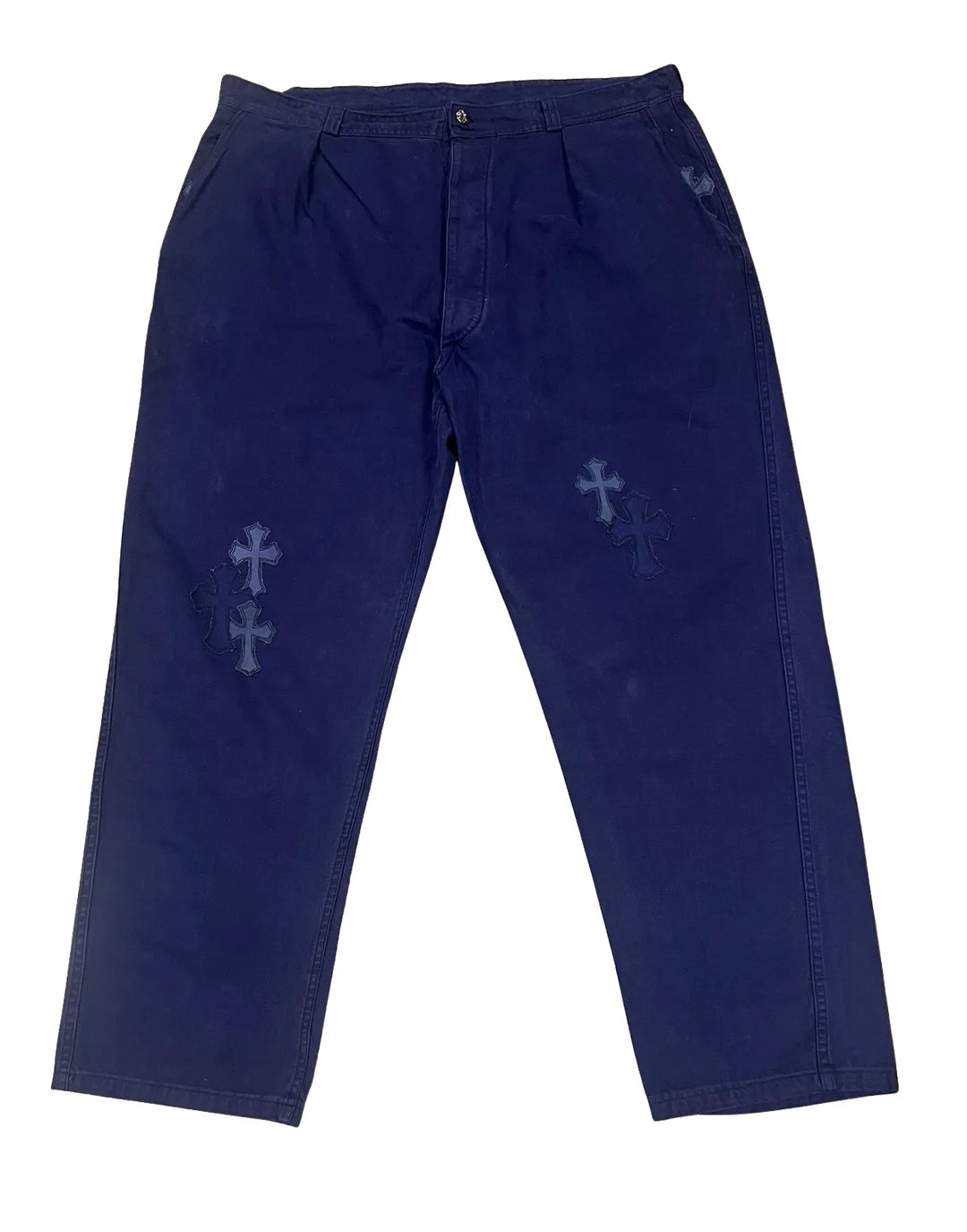 CHROME HEARTS '31 PATCH' BLUE PANTS