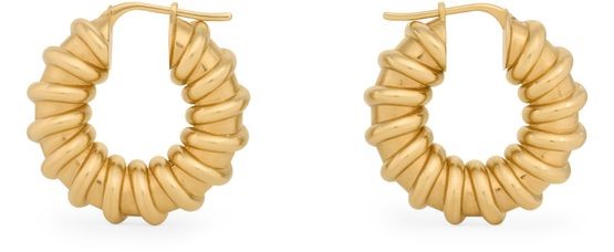 Celine défilé torsade hoops in brass with gold finish - Image 1