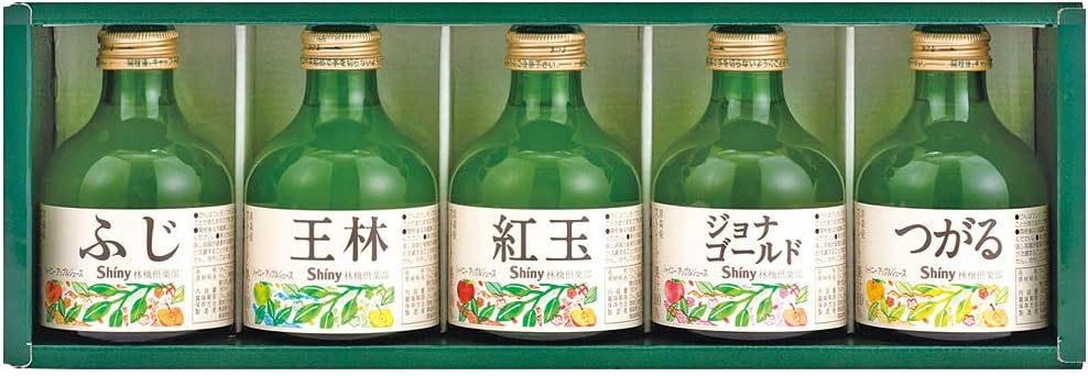 Shiny Aomori Apple 100% Apple Juice 5-Can Gift Set SY-C Juice Assortment