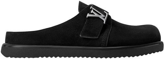 LOUIS VUITTON 'BLACK SUEDE' EASY MULE
