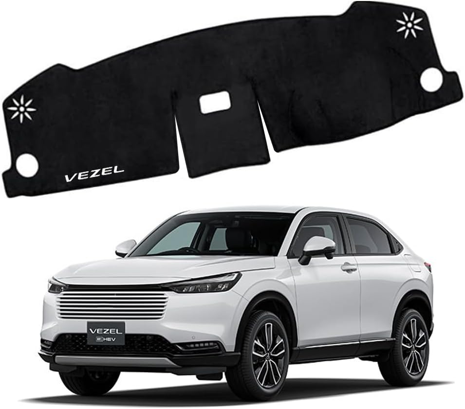 Honda Vezel RV Dashboard Mat Sun Protection Anti-aging Protective Mat Polyester Material Anti-Slip Logo Accessory Interior Custom Parts
