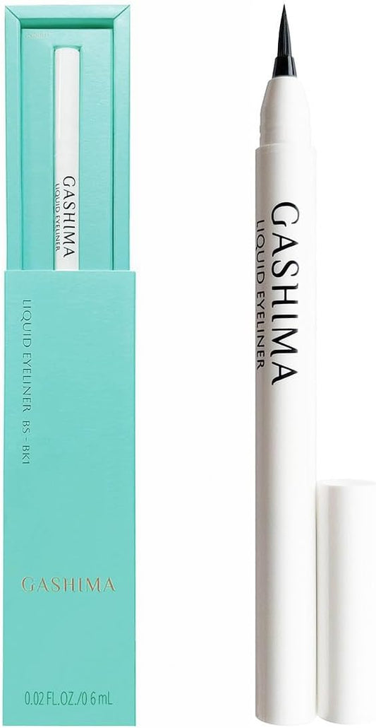 GASHIMA Liquid Eyeliner BS-BK1 Liquid Eyeliner, 0.004 inch (0.1 mm) Easy to Draw, Fine Line, Smooth Drawing, Quick Drying, 24 Hours Fade Resistant, Waterproof, Smear-Resistant, Black, 0.6mL, Made in