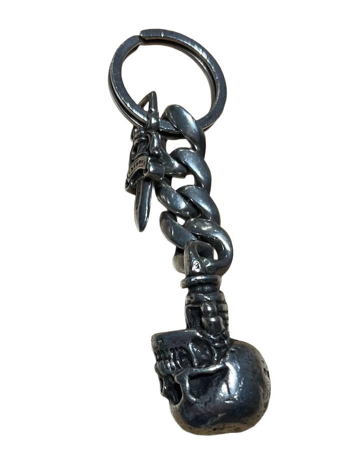 CHROME HEARTS 'FOTI' SILVER KEYCHAIN