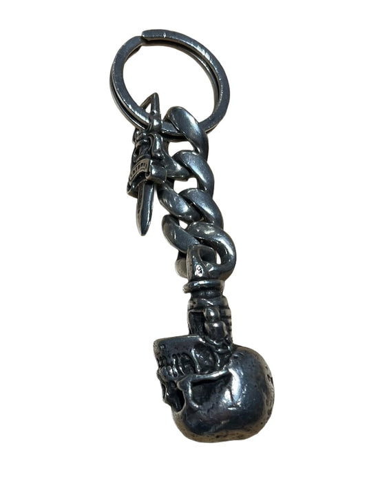 CHROME HEARTS 'FOTI' SILVER KEYCHAIN