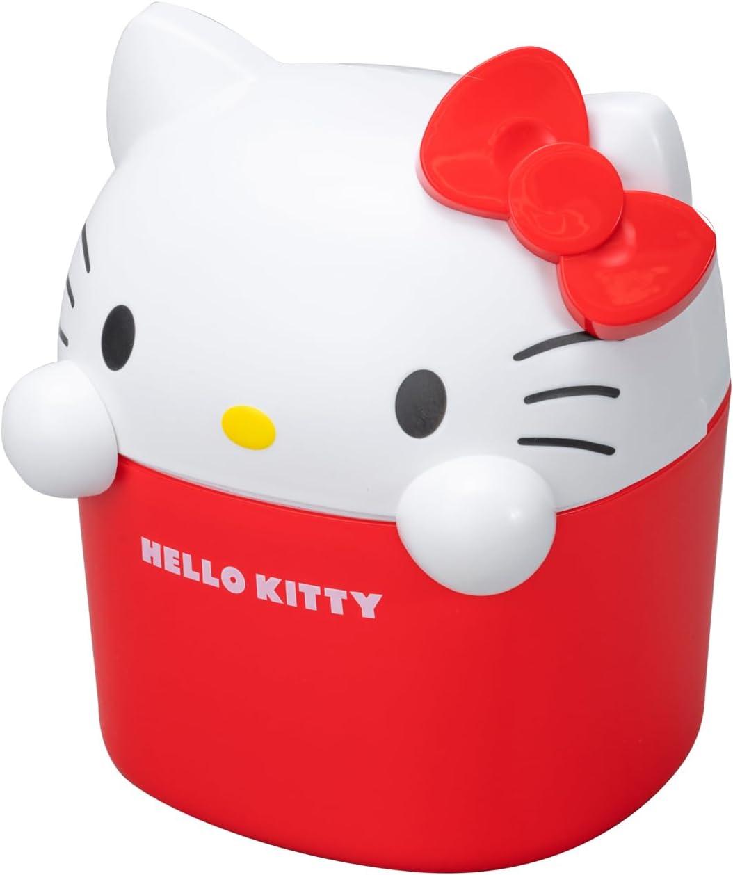 Seiwa IMP338 Car Supplies, Hello Kitty Dust Box, Face Type, Lid Included, Fall Prevention Weight, Hello Kitty Sanrio Goods